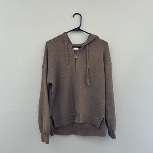 SO Zip Up Brown Sweater Hoodie